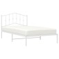 vidaXL Giroletto con Testiera Metallo Bianco 107x203 cm vidaXL Giroletto con Testiera Metallo Bianco 107x203 cm