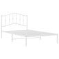 vidaXL Giroletto con Testiera Metallo Bianco 107x203 cm vidaXL Giroletto con Testiera Metallo Bianco 107x203 cm