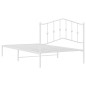 vidaXL Giroletto con Testiera Metallo Bianco 107x203 cm vidaXL Giroletto con Testiera Metallo Bianco 107x203 cm