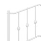 vidaXL Giroletto con Testiera Metallo Bianco 107x203 cm vidaXL Giroletto con Testiera Metallo Bianco 107x203 cm