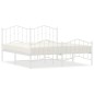 vidaXL Giroletto con Testiera e Pediera Metallo Bianco 180x200 cm vidaXL Giroletto con Testiera e Pediera Metallo Bianco 180x200 cm