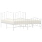 vidaXL Giroletto con Testiera e Pediera Metallo Bianco 180x200 cm vidaXL Giroletto con Testiera e Pediera Metallo Bianco 180x200 cm