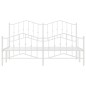 vidaXL Giroletto con Testiera e Pediera Metallo Bianco 180x200 cm vidaXL Giroletto con Testiera e Pediera Metallo Bianco 180x200 cm