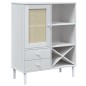 vidaXL Credenza SENJA Aspetto Rattan Bianco 90x40x112cm Massello Pino vidaXL Credenza SENJA Aspetto Rattan Bianco 90x40x112cm Massello Pino
