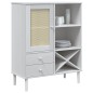 vidaXL Credenza SENJA Aspetto Rattan Bianco 90x40x112cm Massello Pino vidaXL Credenza SENJA Aspetto Rattan Bianco 90x40x112cm Massello Pino