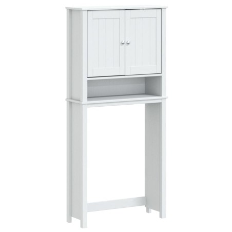 vidaXL Mobile per Lavatrice BERG Bianco 76x27x164,5cm Legno Massello