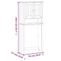 vidaXL Mobile per Lavatrice BERG Bianco 76x27x164,5cm Legno Massello