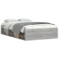 vidaXL Giroletto Grigio Sonoma 120x190 cm Small Double vidaXL Giroletto Grigio Sonoma 120x190 cm Small Double
