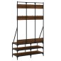 vidaXL Appendiabiti con Porta Scarpe Rovere Marrone 100x40x184 cm vidaXL Appendiabiti con Porta Scarpe Rovere Marrone 100x40x184 cm