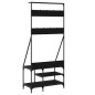 vidaXL Appendiabiti con Porta Scarpe Nero 80x40x184 cm vidaXL Appendiabiti con Porta Scarpe Nero 80x40x184 cm