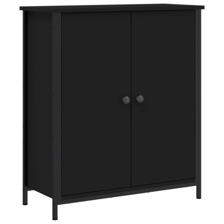 vidaXL Credenza Nera 70x30x80 cm in Legno Multistrato