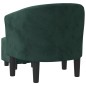 vidaXL Poltrona Cabriolet con Poggiapiedi Verde Scuro in Velluto vidaXL Poltrona Cabriolet con Poggiapiedi Verde Scuro in Velluto