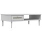vidaXL Tavolino SENJA Aspetto Rattan Bianco 100x55x33cm Legno Massello
