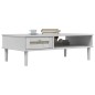 vidaXL Tavolino SENJA Aspetto Rattan Bianco 100x55x33cm Legno Massello