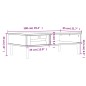 vidaXL Tavolino SENJA Aspetto Rattan Bianco 100x55x33cm Legno Massello