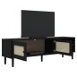 vidaXL Mobile TV SENJA Aspetto Rattan Nero 158x40x49 cm Massello Pino vidaXL Mobile TV SENJA Aspetto Rattan Nero 158x40x49 cm Massello Pino