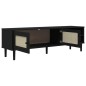 vidaXL Mobile TV SENJA Aspetto Rattan Nero 158x40x49 cm Massello Pino vidaXL Mobile TV SENJA Aspetto Rattan Nero 158x40x49 cm Massello Pino