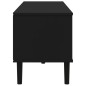 vidaXL Mobile TV SENJA Aspetto Rattan Nero 158x40x49 cm Massello Pino vidaXL Mobile TV SENJA Aspetto Rattan Nero 158x40x49 cm Massello Pino