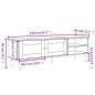 vidaXL Mobile TV SENJA Aspetto Rattan Nero 158x40x49 cm Massello Pino vidaXL Mobile TV SENJA Aspetto Rattan Nero 158x40x49 cm Massello Pino