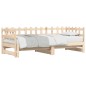 vidaXL Dormeuse Estraibile 2x(90x200) cm Legno Massello di Pino vidaXL Dormeuse Estraibile 2x(90x200) cm Legno Massello di Pino