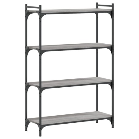 vidaXL Libreria 4 Ripiani Grigio Sonoma 80x30x120cm Legno Multistrato