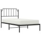 vidaXL Giroletto con Testiera in Metallo Nero 100x190 cm