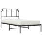 vidaXL Giroletto con Testiera in Metallo Nero 100x190 cm