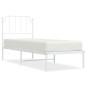 vidaXL Giroletto con Testiera Metallo Bianco 80x200 cm vidaXL Giroletto con Testiera Metallo Bianco 80x200 cm