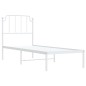 vidaXL Giroletto con Testiera Metallo Bianco 80x200 cm vidaXL Giroletto con Testiera Metallo Bianco 80x200 cm