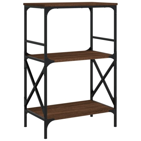 vidaXL Libreria 3Ripiani Rovere Marrone 59x35x90,5cm Legno Multistrato