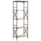vidaXL Libreria 5 Ripiani Rovere Sonoma 59x35x171 cm Legno Multistrato