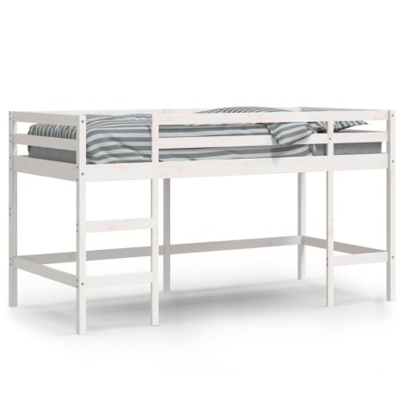 vidaXL Letto Soppalco con Scala Bambini 90x190 cm Legno Massello Pino