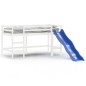 vidaXL Letto Soppalco Scivolo Bambini Bianco 90x200 cm Massello Pino vidaXL Letto Soppalco Scivolo Bambini Bianco 90x200 cm Massello Pino