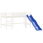 vidaXL Letto Soppalco Scivolo Bambini Bianco 90x200 cm Massello Pino vidaXL Letto Soppalco Scivolo Bambini Bianco 90x200 cm Massello Pino