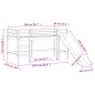 vidaXL Letto Soppalco Scivolo Bambini Bianco 90x200 cm Massello Pino vidaXL Letto Soppalco Scivolo Bambini Bianco 90x200 cm Massello Pino