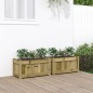 vidaXL Fioriere da Giardino 2 pz in Legno di Pino Impregnato vidaXL Fioriere da Giardino 2 pz in Legno di Pino Impregnato