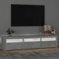 vidaXL Mobile Porta TV con Luci LED Grigio Cemento 180x35x40 cm vidaXL Mobile Porta TV con Luci LED Grigio Cemento 180x35x40 cm