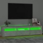 vidaXL Mobile Porta TV con Luci LED Grigio Cemento 180x35x40 cm vidaXL Mobile Porta TV con Luci LED Grigio Cemento 180x35x40 cm