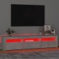 vidaXL Mobile Porta TV con Luci LED Grigio Cemento 180x35x40 cm vidaXL Mobile Porta TV con Luci LED Grigio Cemento 180x35x40 cm