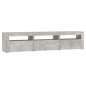 vidaXL Mobile Porta TV con Luci LED Grigio Cemento 180x35x40 cm vidaXL Mobile Porta TV con Luci LED Grigio Cemento 180x35x40 cm