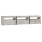 vidaXL Mobile Porta TV con Luci LED Grigio Cemento 180x35x40 cm vidaXL Mobile Porta TV con Luci LED Grigio Cemento 180x35x40 cm