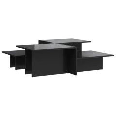 vidaXL Tavolini da Salotto 2 pz Nero Lucido in Legno Multistrato