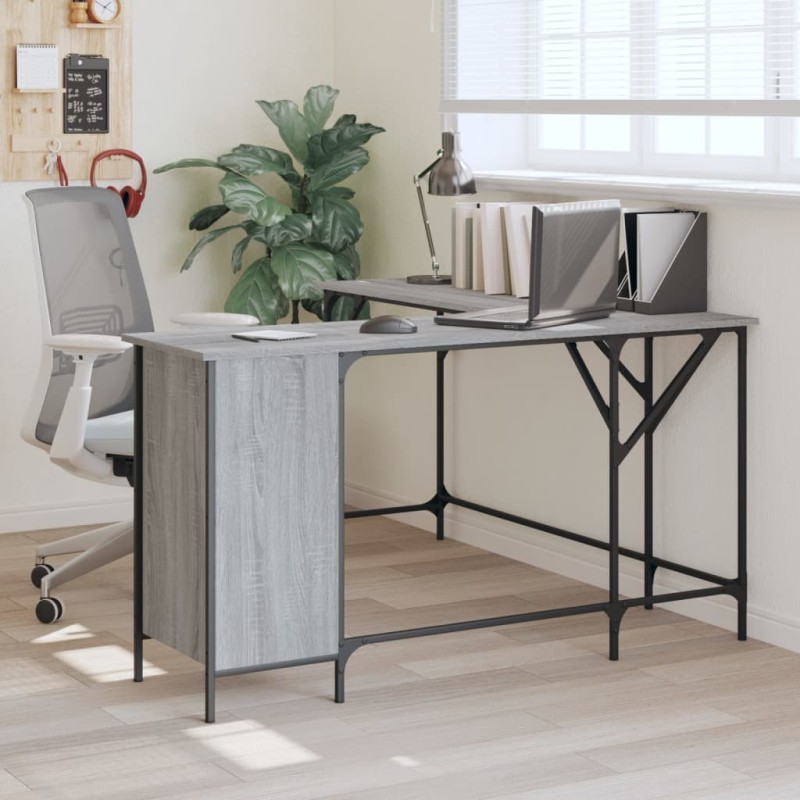 vidaXL Scrivania Grigio Sonoma 141x141x75 cm in Legno Multistrato vidaXL Scrivania Grigio Sonoma 141x141x75 cm in Legno Multistrato