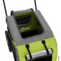 vidaXL Rimorchio da Bici per Animali Verde e Grigio Oxford e Ferro