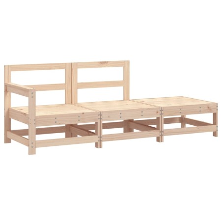 vidaXL Set Salotto da Giardino 3 pz in Legno Massello di Pino