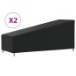 vidaXL Coperture per Sdraio 2pz 195x76x40/80 cm 420D Tessuto Oxford