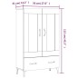 Credenza Rovere Marrone 70x31x115 cm in Legno Multistrato Credenza Rovere Marrone 70x31x115 cm in Legno Multistrato