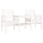 vidaXL Panca Giardino con Tavolino 2 Posti Bianco Legno Massello Pino vidaXL Panca Giardino con Tavolino 2 Posti Bianco Legno Massello Pino