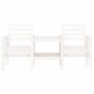 vidaXL Panca Giardino con Tavolino 2 Posti Bianco Legno Massello Pino vidaXL Panca Giardino con Tavolino 2 Posti Bianco Legno Massello Pino