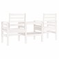 vidaXL Panca Giardino con Tavolino 2 Posti Bianco Legno Massello Pino vidaXL Panca Giardino con Tavolino 2 Posti Bianco Legno Massello Pino